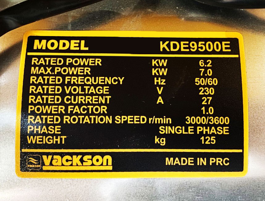 موتوربرق دیزلی واکسون مدل KDE9500E
