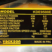 موتوربرق دیزلی واکسون مدل KDE9500E